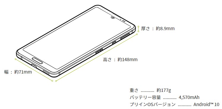 AQUOS sense4説明画像