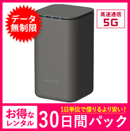 【無制限】【30日レンタルパック】HOME 5G HR01